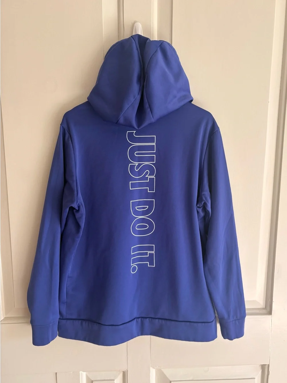 Nike Air Royal Blue Crewneck Hoodie with White Swoosh Xl